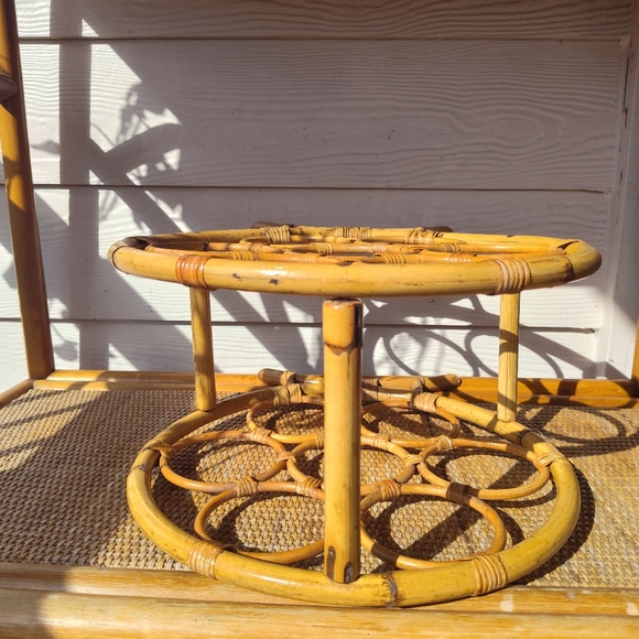 Vintage Rattan Bottle Rack - Picture 3 of 6
